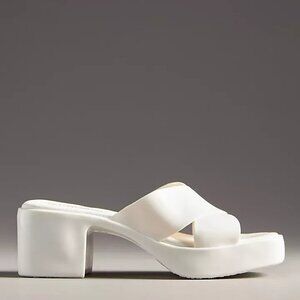 Jeffrey Campbell Bubblegum Block Heels NEW Size 9M in Cream Shiny